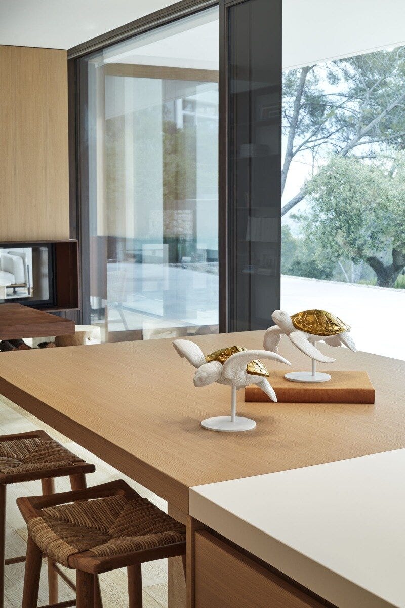 LLADRO Deniz Kaplumbağası II Beyaz Bakır D’Maison