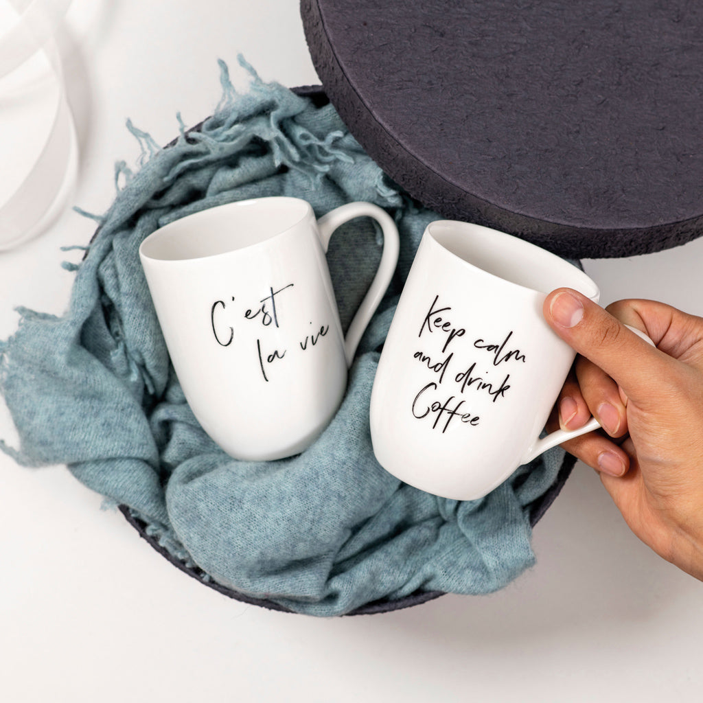 VILLEROY AND BOCH Statement Mesajlı Kupa 'Keep Calm And Drink Coffee' D’Maison