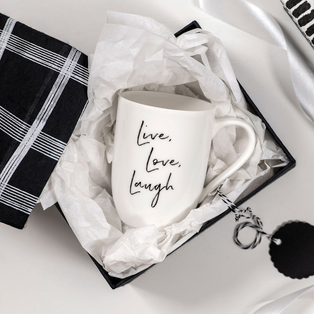 VILLEROY AND BOCH Statement Mesajlı Kupa 'Live Love Laugh' D’Maison