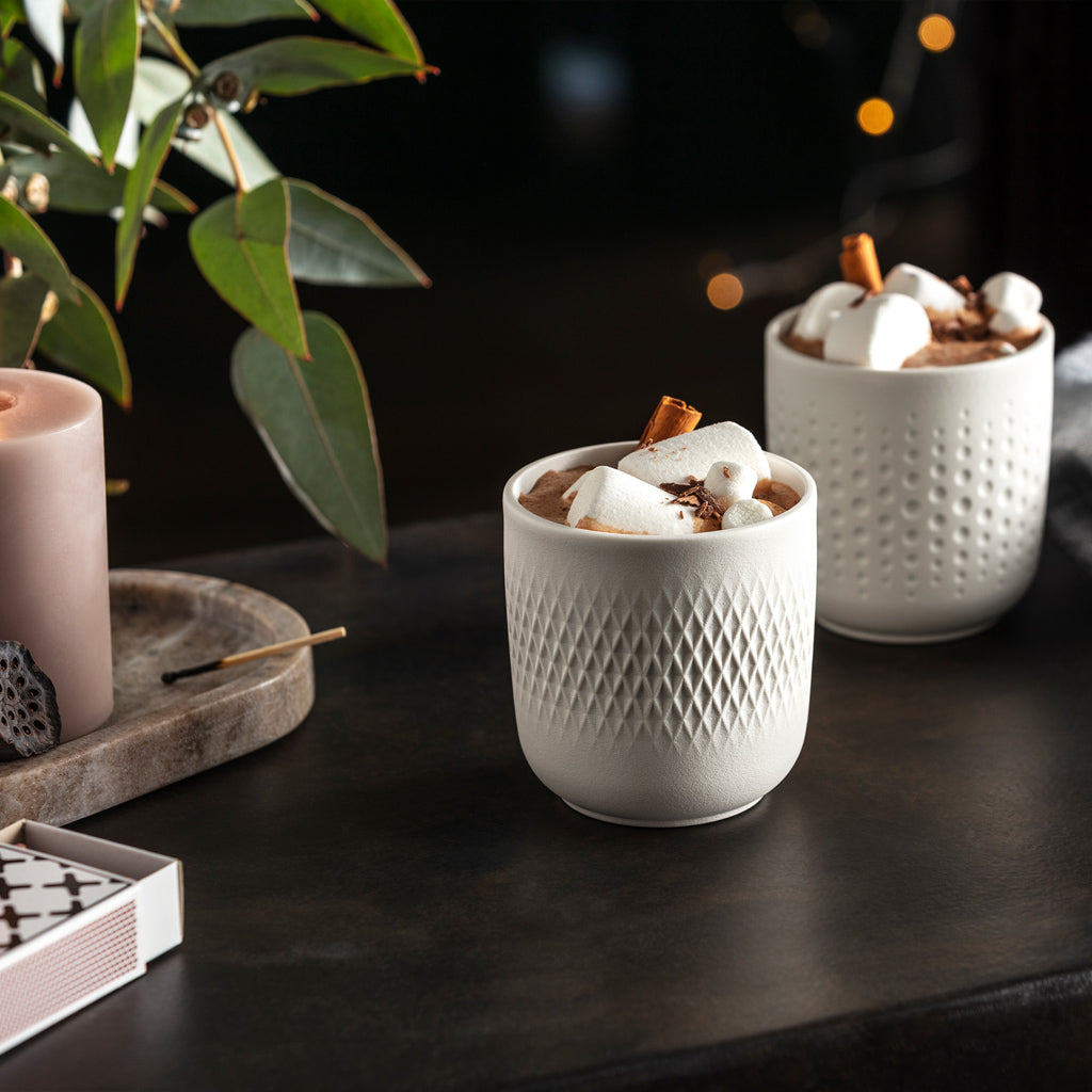 VILLEROY AND BOCH Manufacture Collier Beyaz Kupa 2'li Set D’Maison