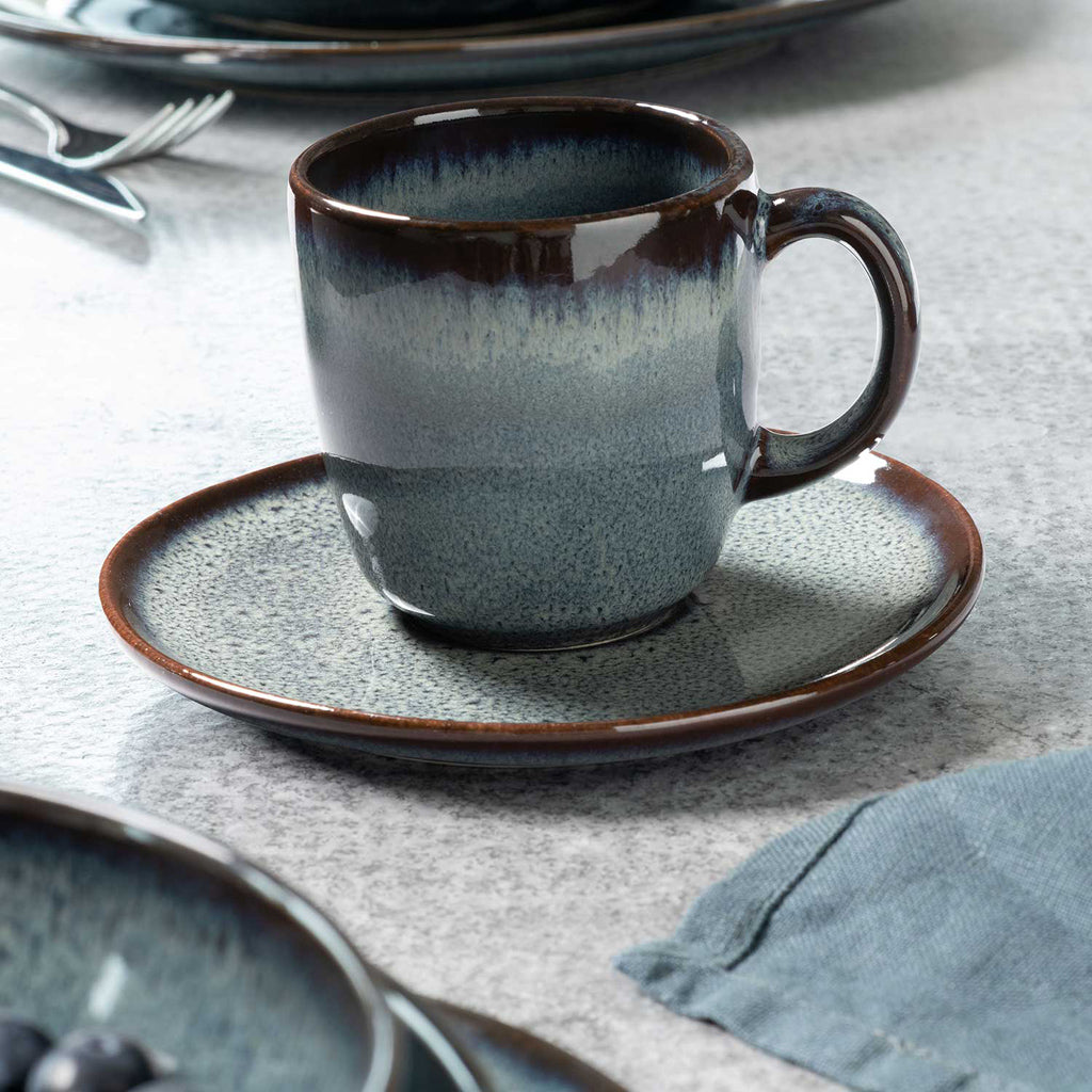 VILLEROY AND BOCH Lave Gri Kahve, Çay Fincan Tabağı D’Maison