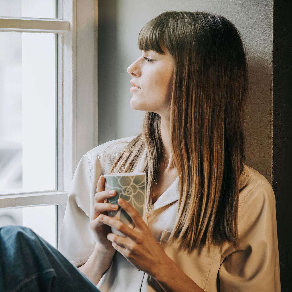 VILLEROY AND BOCH Coffee To Go Yeşil Çiçekli Porselen Kupa Termos 0,35L D’Maison