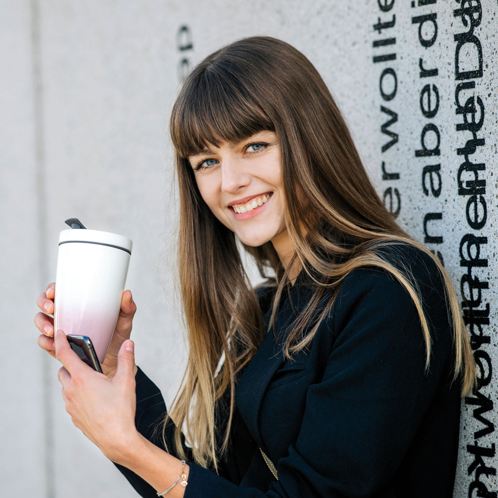 VILLEROY AND BOCH Coffee To Go Pembe Porselen Kupa Termos 0,35L D’Maison