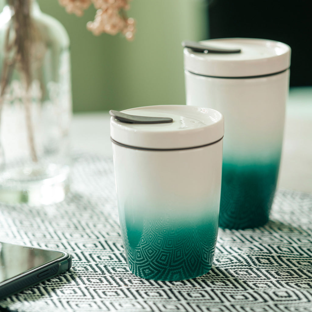 VILLEROY AND BOCH Coffee To Go Yeşil Porselen Kupa Termos 0,29L D’Maison