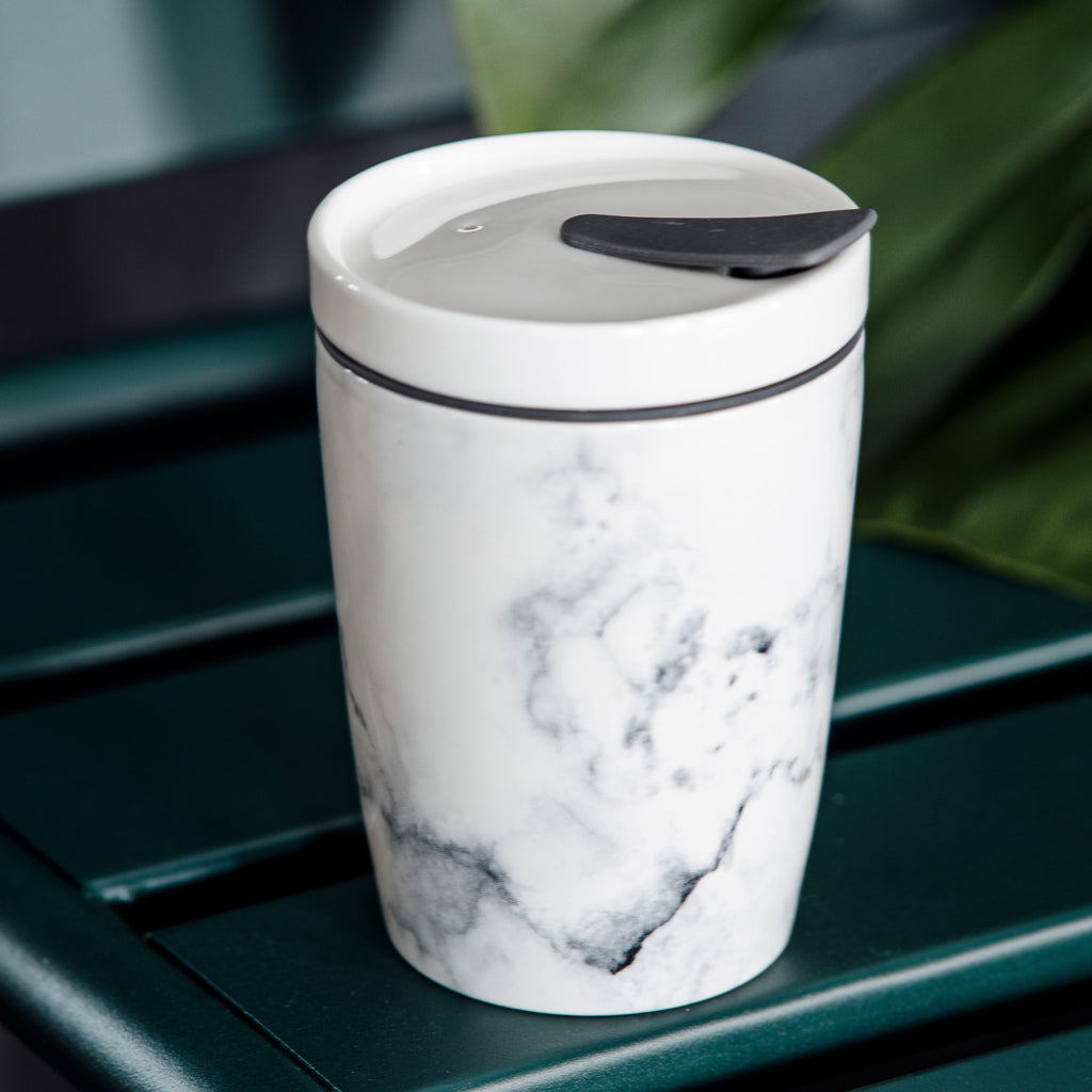 VILLEROY AND BOCH Coffee To Go Mermer Desenli Porselen Kupa Termos 0,29L D’Maison