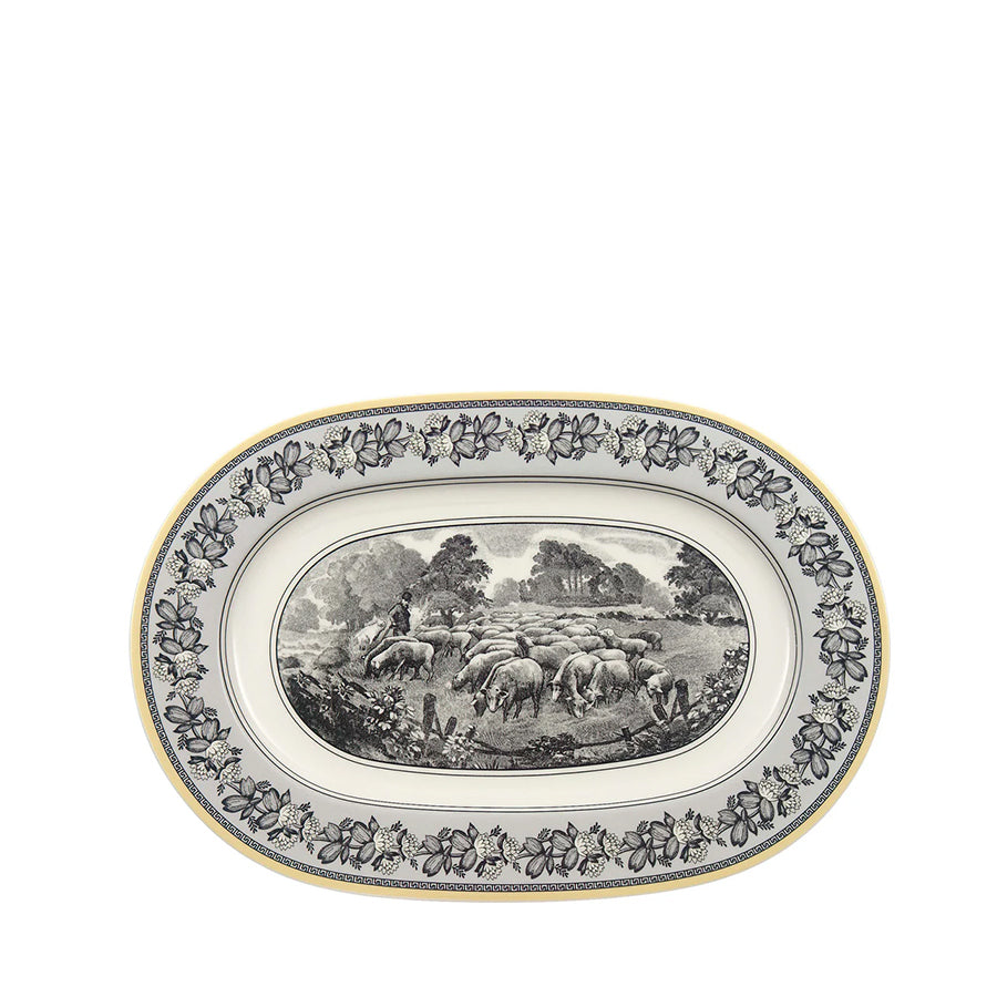 VILLEROY AND BOCH Audun Ferme Oval Servis Tabağı 34 cm D’Maison