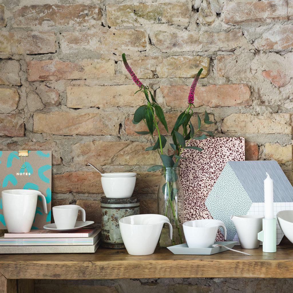 VILLEROY AND BOCH Flow Beyaz Türk Kahvesi Fincan Tabağı D’Maison