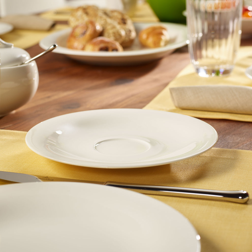 VILLEROY AND BOCH New Cottage Beyaz XL Kahve, Çay FincanıTabağı D’Maison