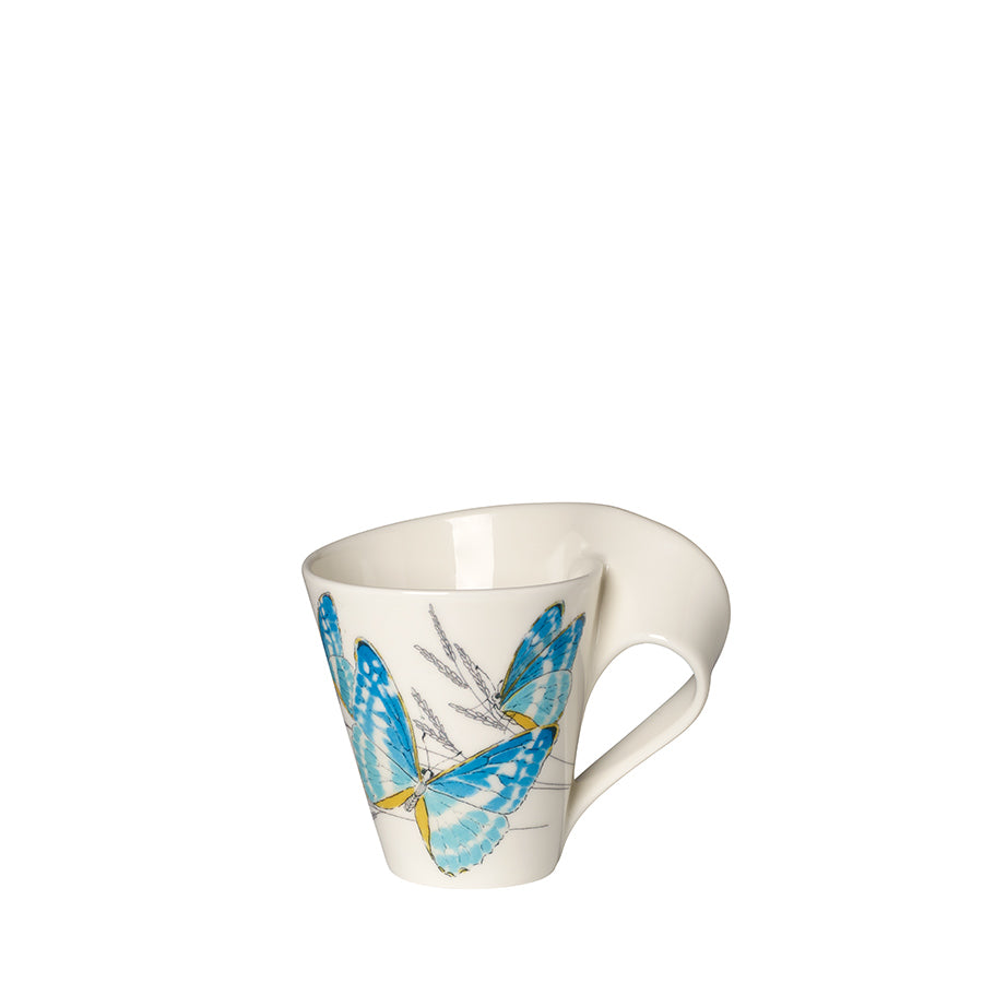 Newwave Caaffe Mavi Kelebekli Porselen Kupa