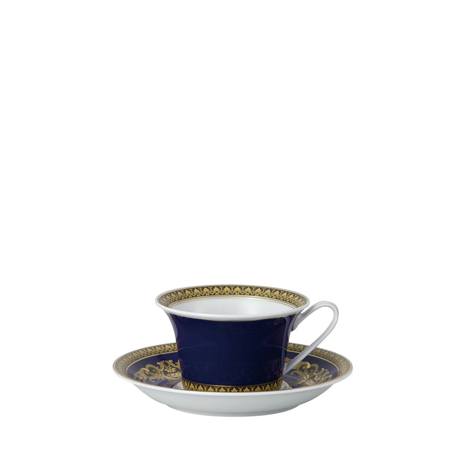 VERSACE Medusa Mavi Porselen Kahve/Çay Fincan ve Tabağı D’Maison