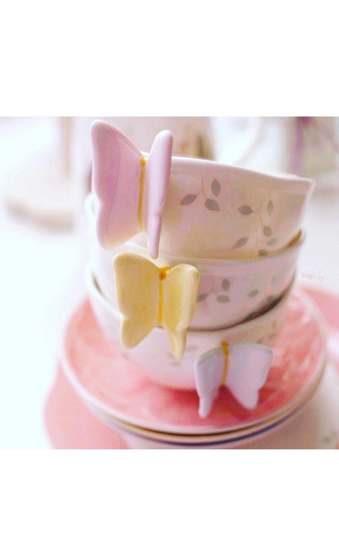 LENOX Butterfly Kahve/Çay Fincanı ve Tabağı, Pembe D’Maison