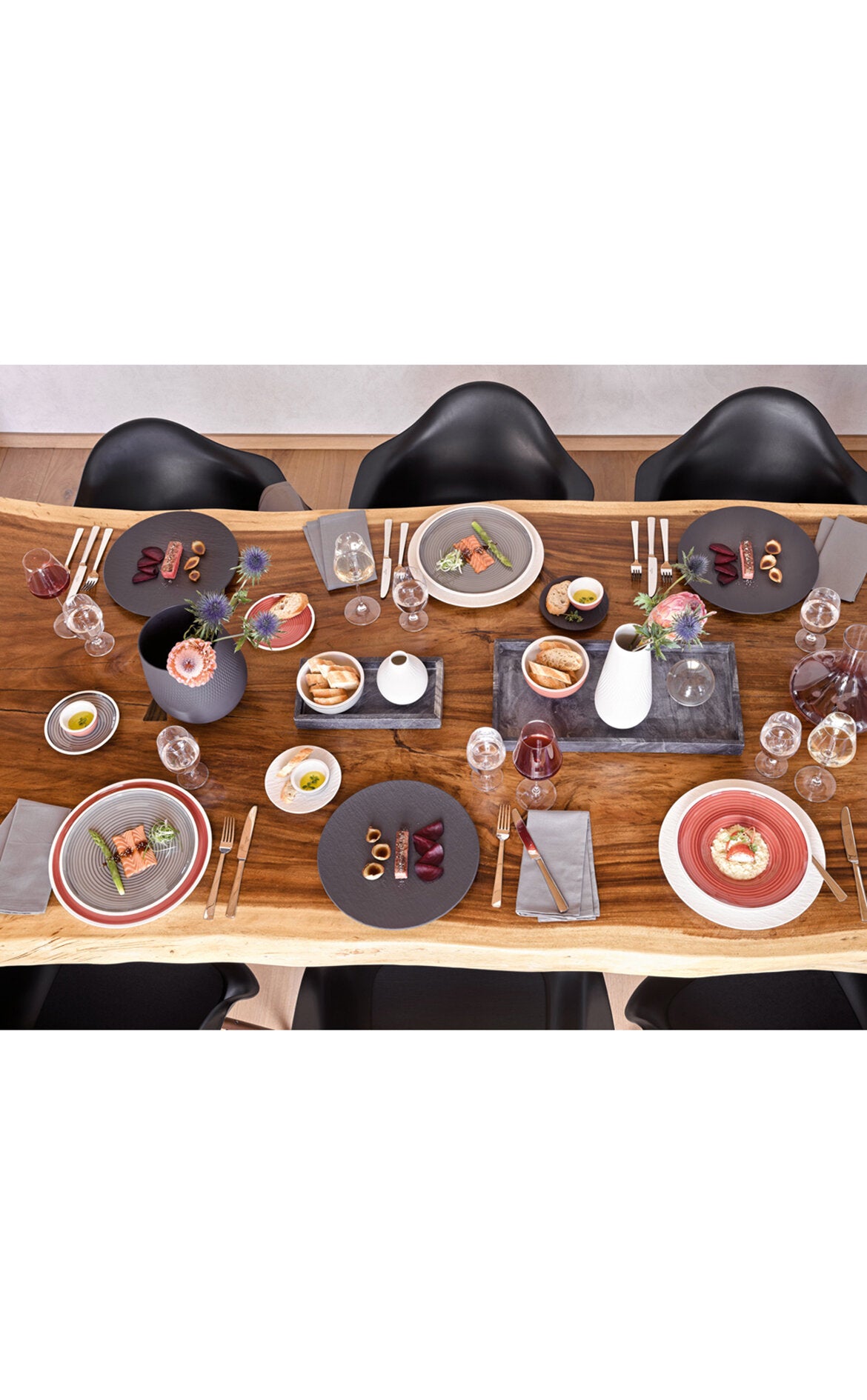 VILLEROY AND BOCH Manufacture Rock Siyah Kahve, Çay Fincan Tabağı D’Maison