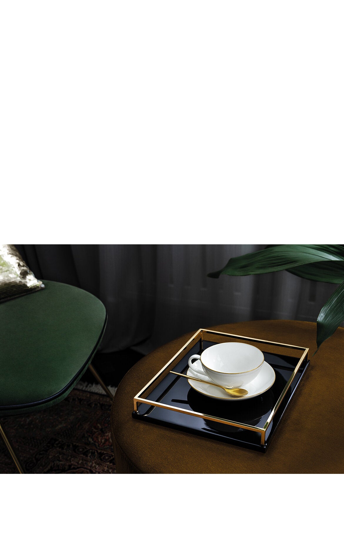 VILLEROY AND BOCH Anmut Beyaz Gold Kahve, Çay Tabağı D’Maison