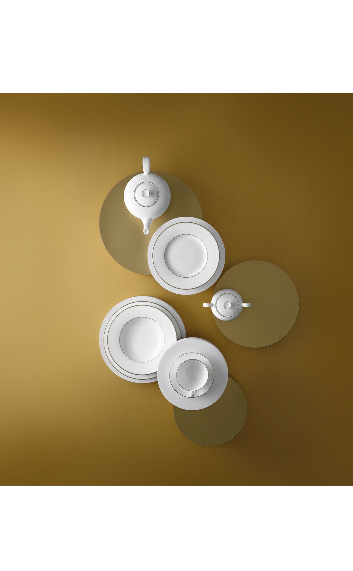 VILLEROY AND BOCH Anmut Beyaz Gold Kahve, Çay Tabağı D’Maison