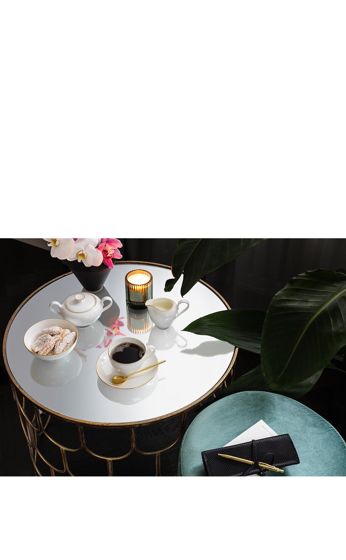 VILLEROY AND BOCH Anmut Beyaz Gold Kahve, Çay Fincanı 0,20 L D’Maison