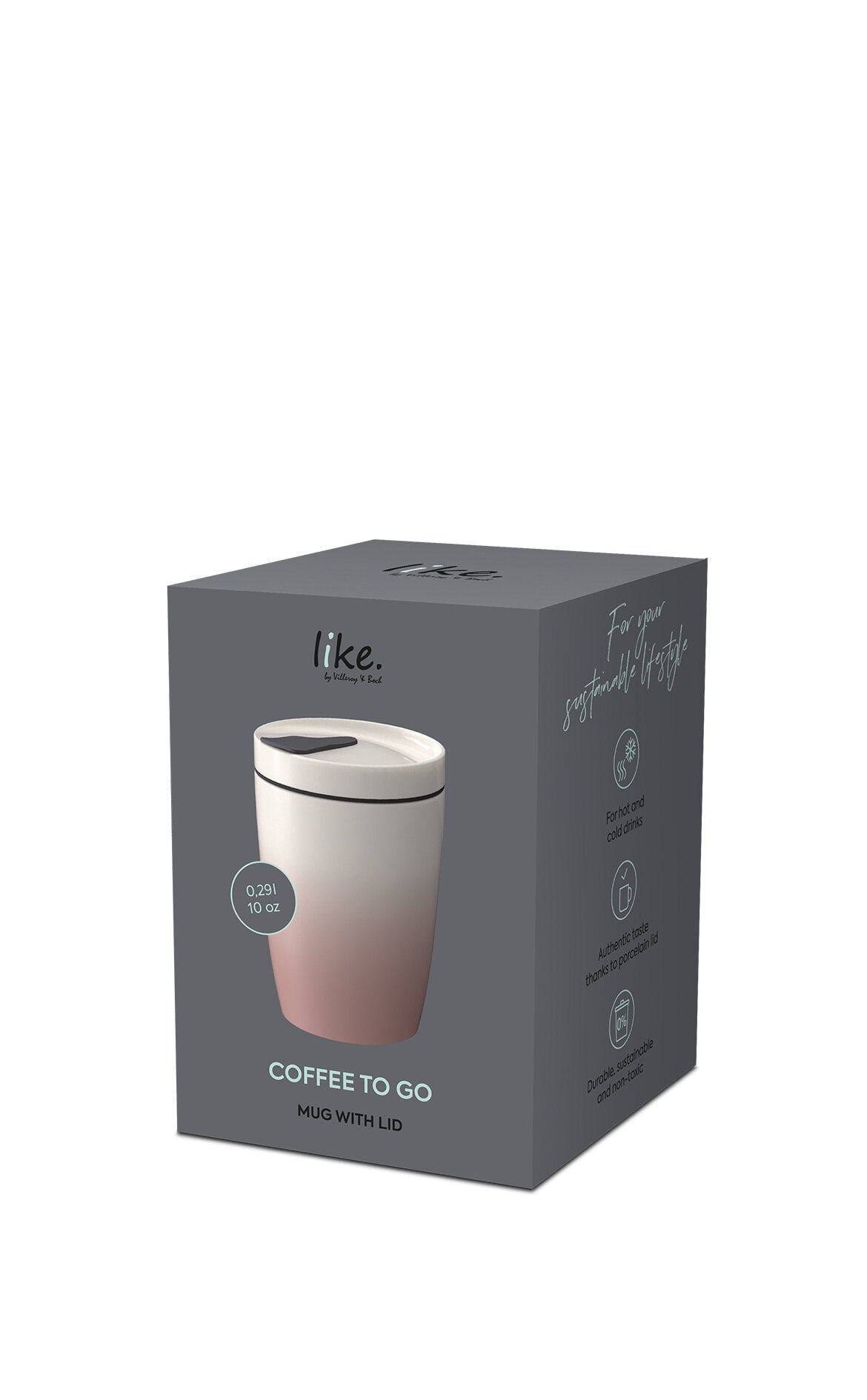 VILLEROY AND BOCH Coffee To Go Pembe Porselen Kupa Termos 0,29L D’Maison