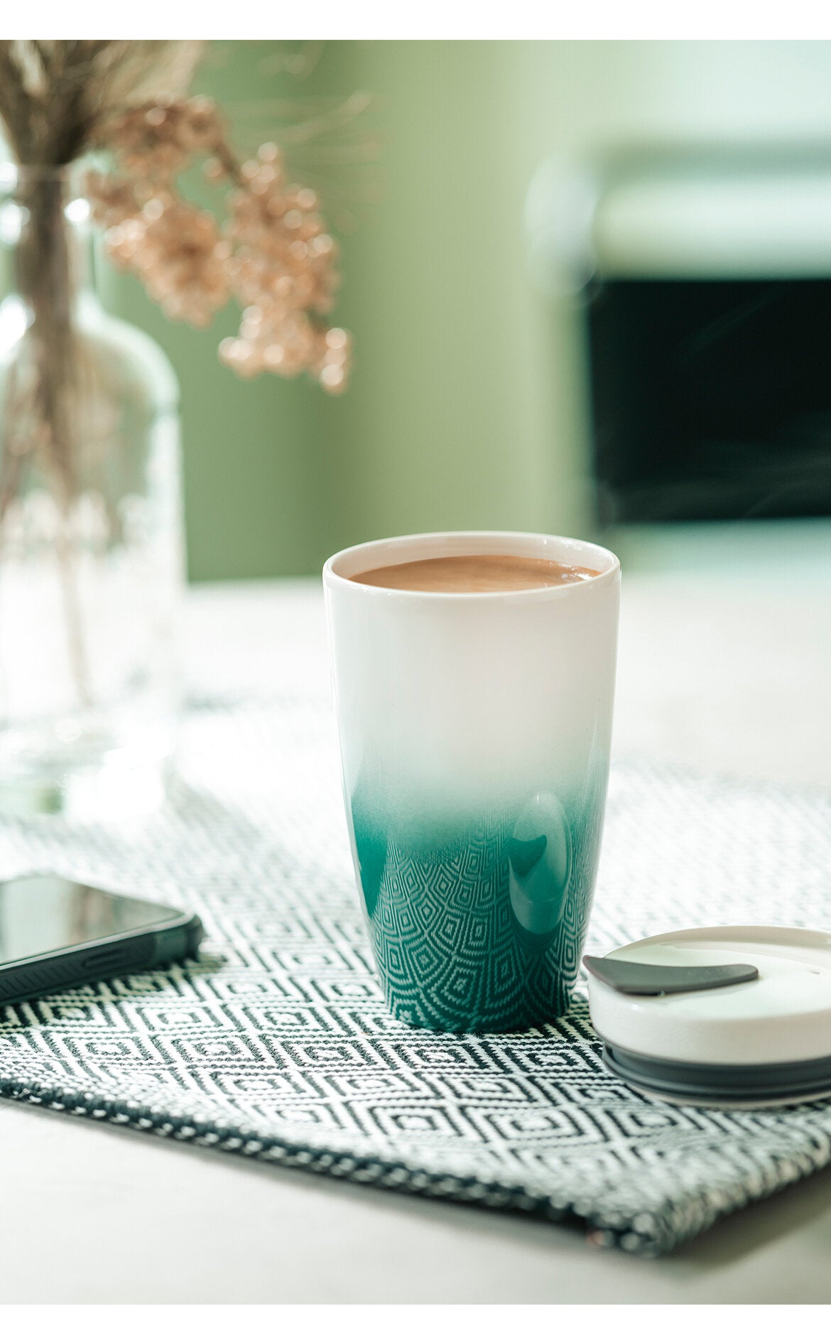 VILLEROY AND BOCH Coffee To Go Yeşil Porselen Kupa Termos 0,35L D’Maison