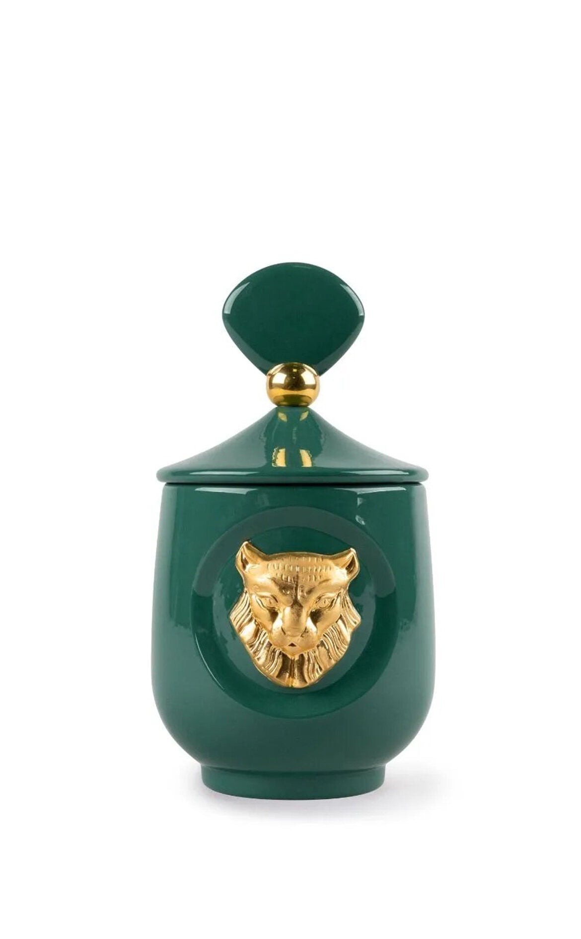 LLADRO Lux Hayvanlar Vaşak Figürlü Mumluk 21x11x11 cm D’Maison