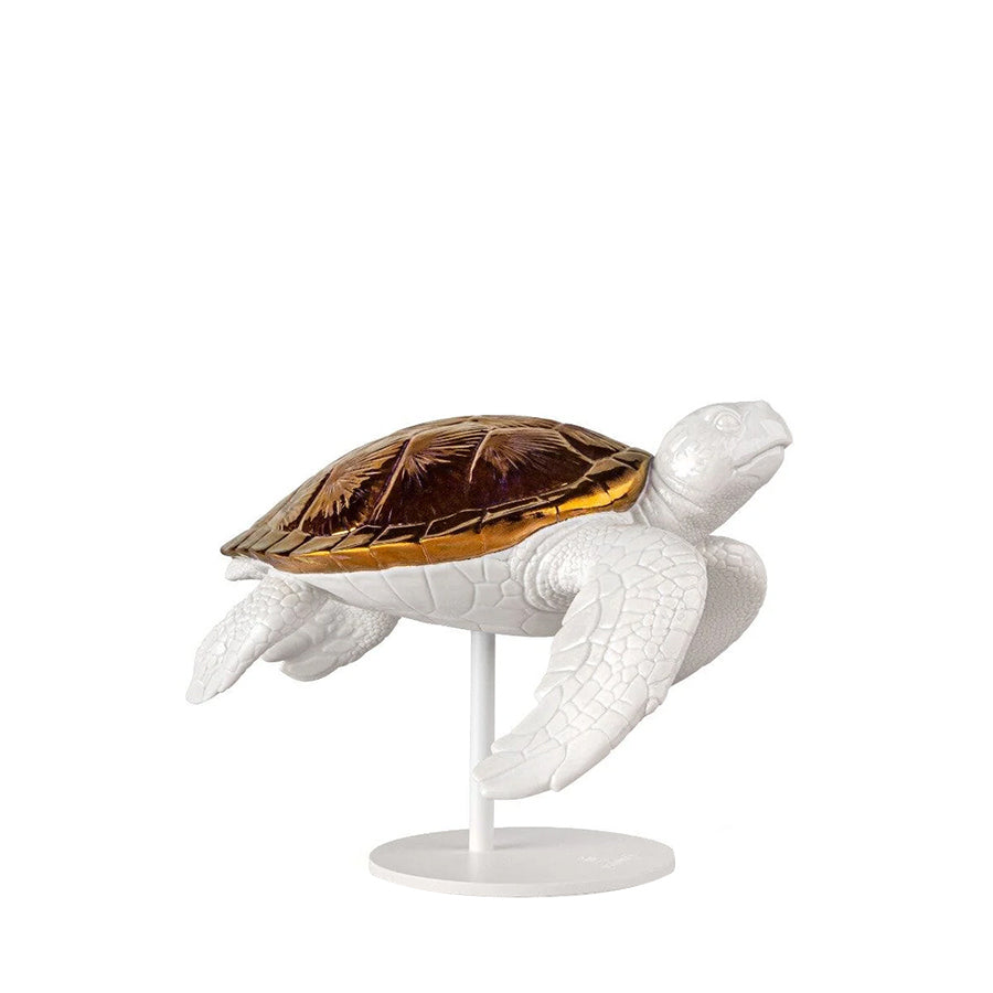 LLADRO Deniz Kaplumbağası II Beyaz Bakır D’Maison