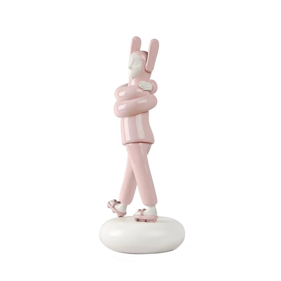 LLADRO Kucaklaşma Pembe Heykel D’Maison