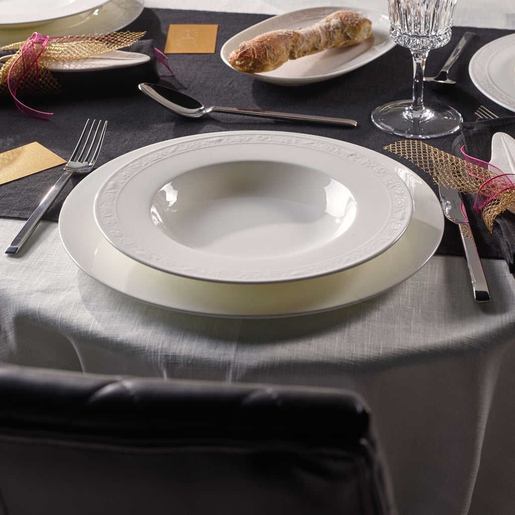 VILLEROY AND BOCH H White Pearl Beyaz Çukur Tabak 24 cm D’Maison 