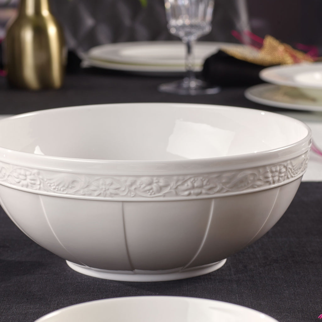 VILLEROY AND BOCH H White Pearl Beyaz Servis Kasesi 24 cm D’Maison 