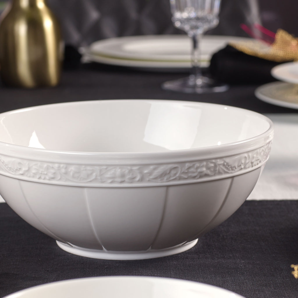 VILLEROY AND BOCH H White Pearl Beyaz Servis Kasesi 21 cm D’Maison 