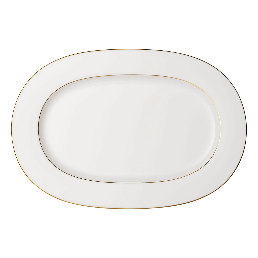 VILLEROY AND BOCH H Anmut Beyaz Gold Oval Servis Tabağı 41 cm D’Maison 