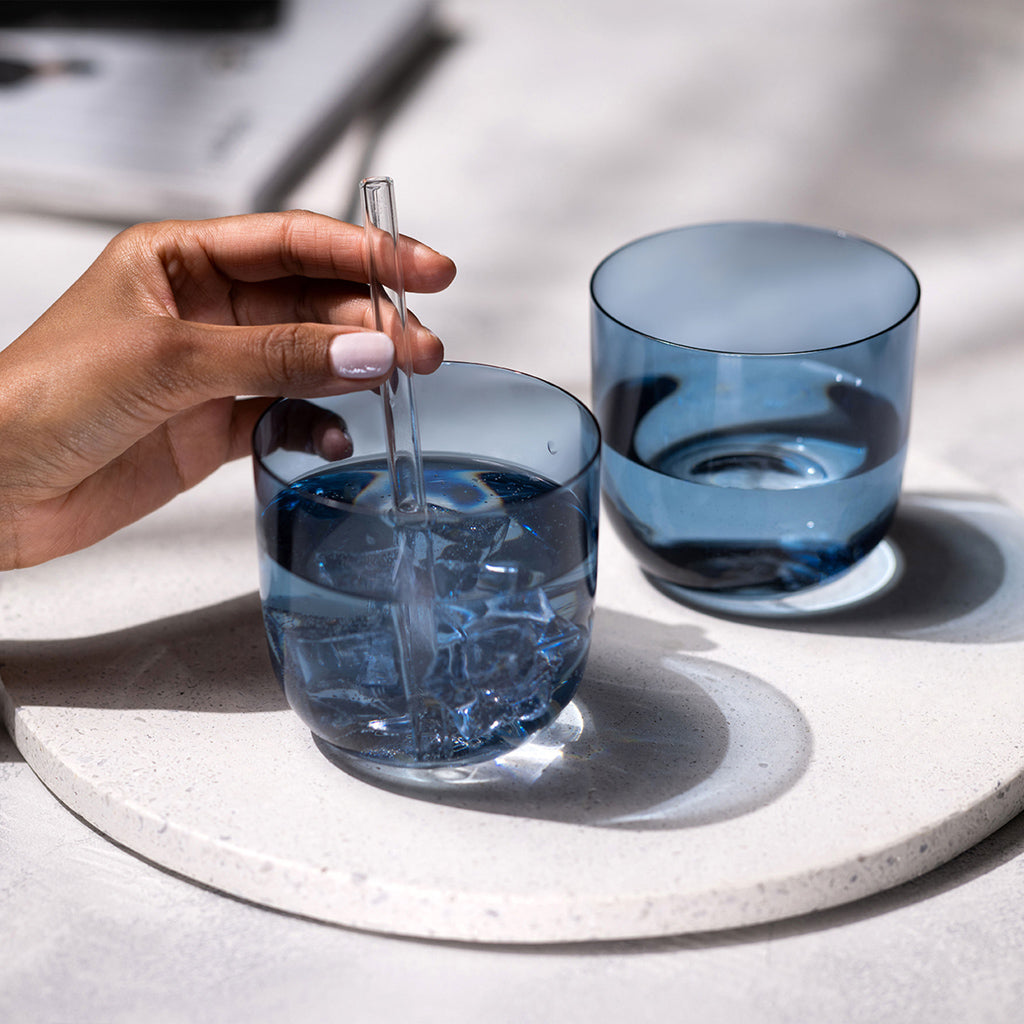 VILLEROY AND BOCH H Like Mavi Kristal Su Bardağı 2'li Set D’Maison 