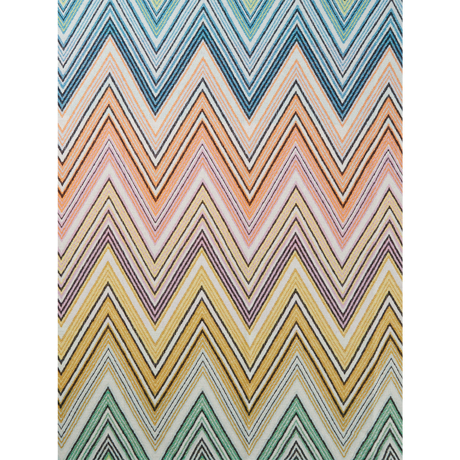 MISSONI HOME Plume Yeşil Çok Renkli Zigzag Desenli Koltuk Şalı D’Maison 