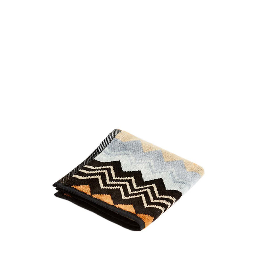 MISSONI HOME Giacomo 160- Siyah Çok Renkli Zigzag Desenli El Havlusu 30 x 30 cm D’Maison 