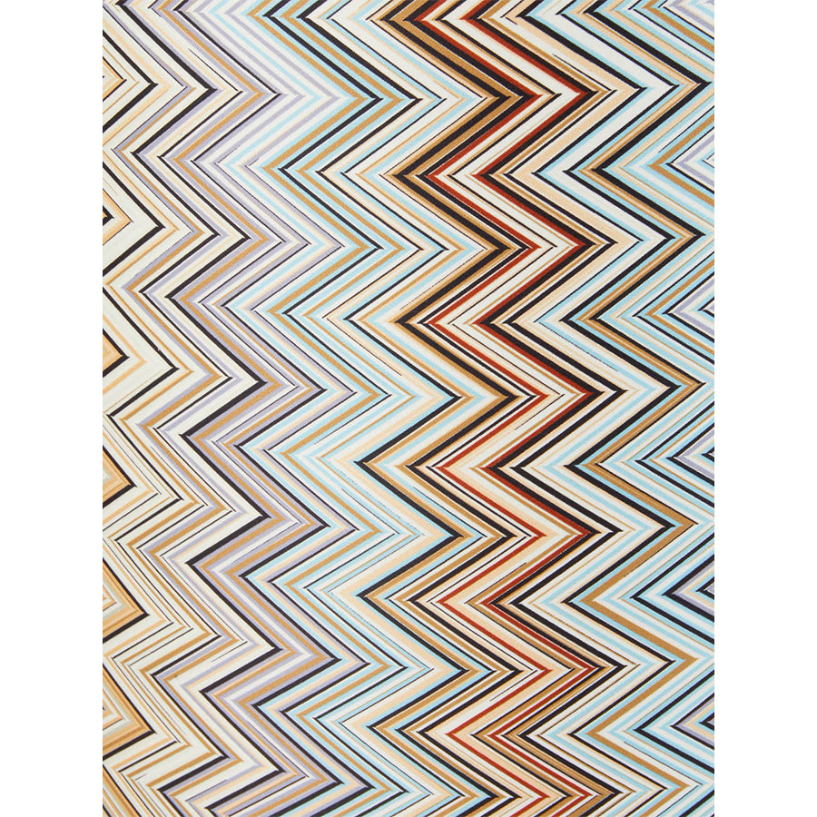 Jarris 148 - Çok Renkli Zigzag Desen Puf 45X45 cm