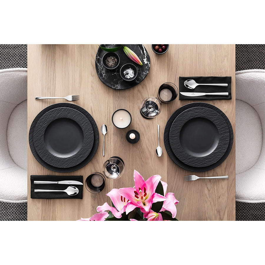 VILLEROY AND BOCH Manufacture Rock 12 Kişilik 75 Parça Porselen Yemek ve Kahvaltı Takımı D’Maison 