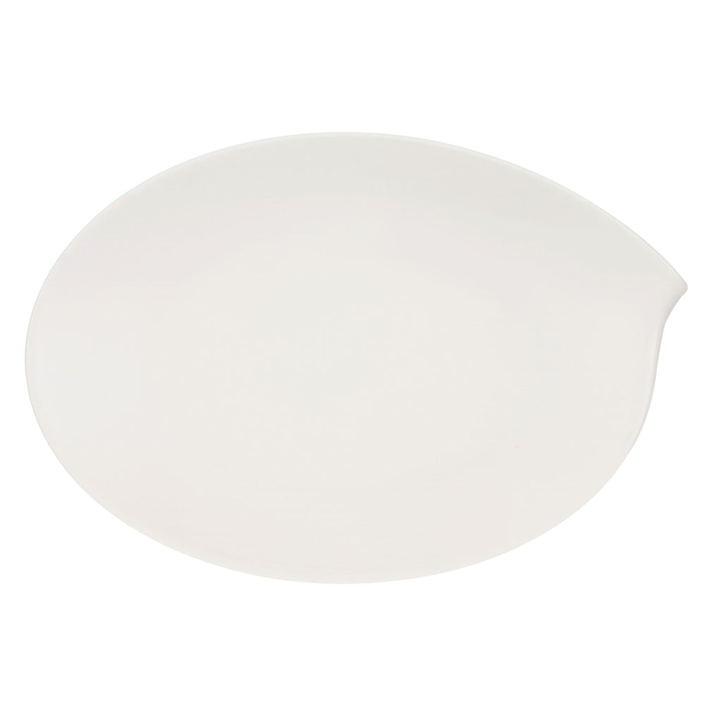 VILLEROY AND BOCH H Flow Beyaz Oval Servis Tabağı 36 cm D’Maison 