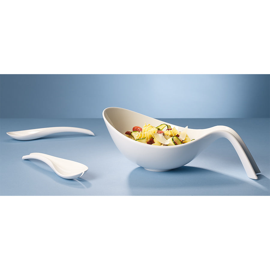 VILLEROY AND BOCH Flow 3 Parça Porselen Salata Servis Seti D’Maison 