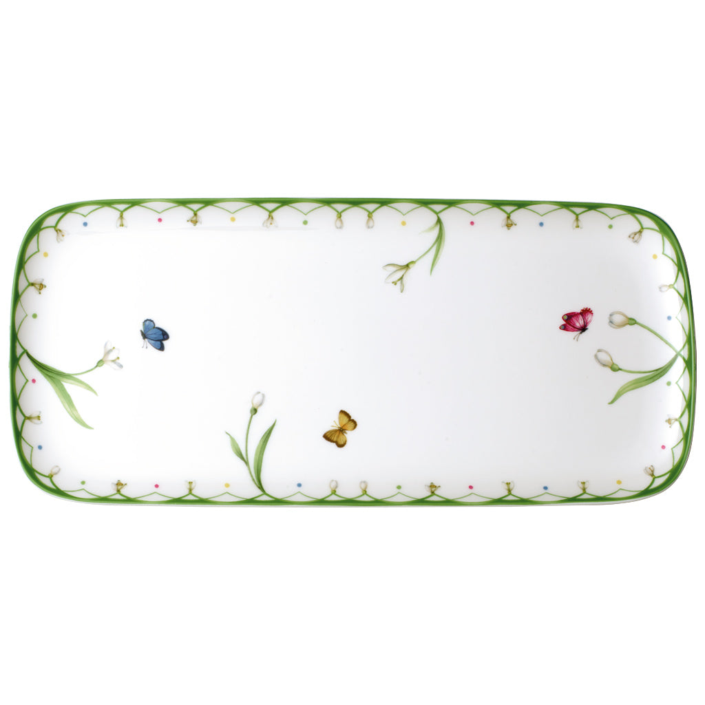 VILLEROY AND BOCH H Colourful Spring Çiçek Desenli Dikdörtgen Servis Tabağı 36 cm D’Maison 