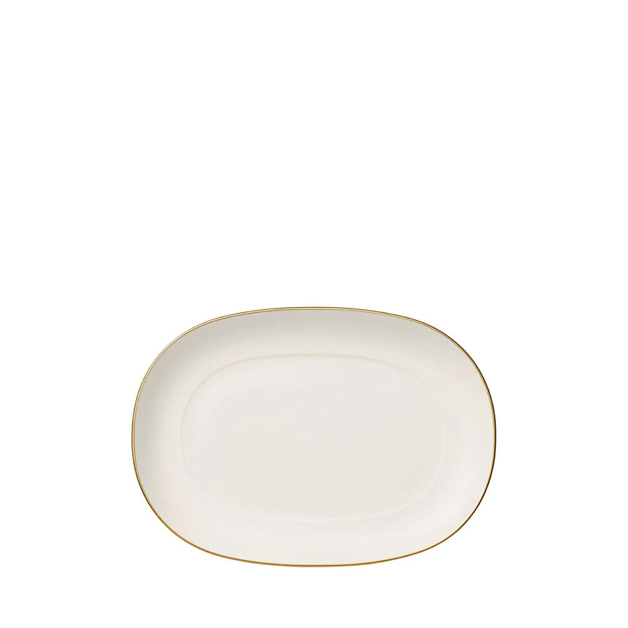 Anmut Beyaz Gold Oval Servis Tabağı 20 cm