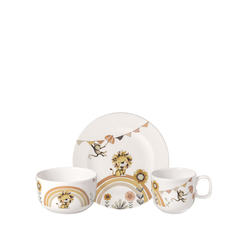 VILLEROY AND BOCH Roar Like A Lion 3 Parça Porselen Çocuk Yemek Seti D’Maison 