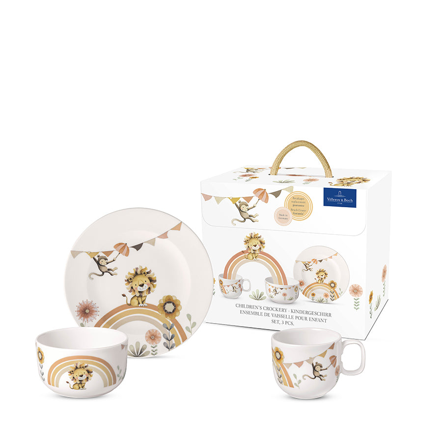 VILLEROY AND BOCH Roar Like A Lion 3 Parça Porselen Çocuk Yemek Seti D’Maison 