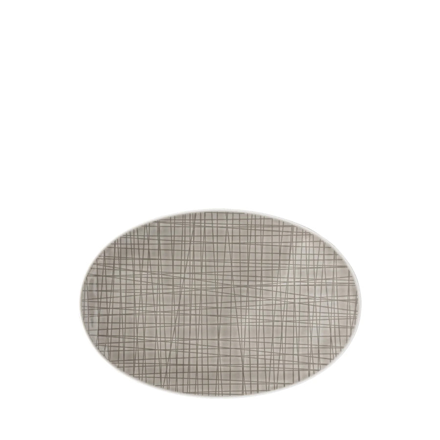 ROSENTHAL Mesh Gri Oval Porselen Servis Tabağı 25 cm D’Maison 