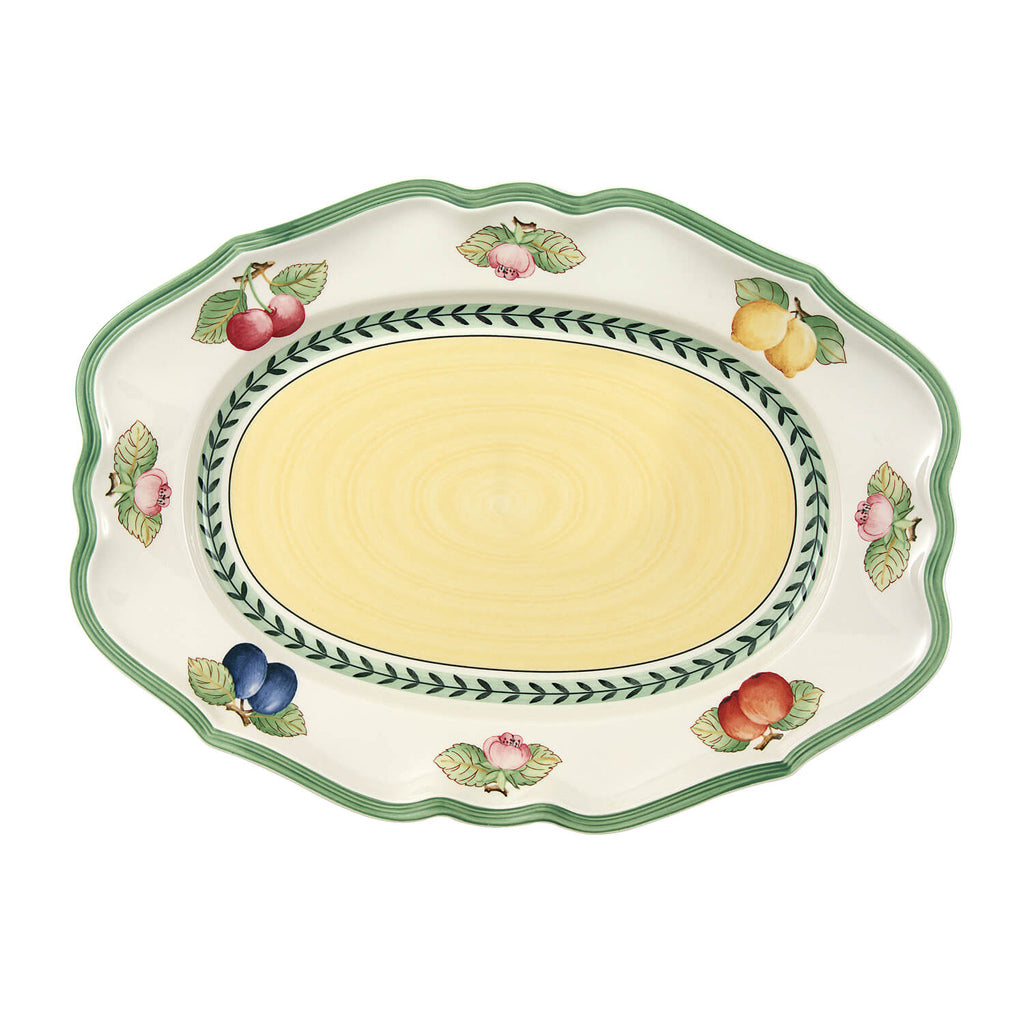 VILLEROY AND BOCH H French Garden Oval Servis Tabağı 37 cm D’Maison 