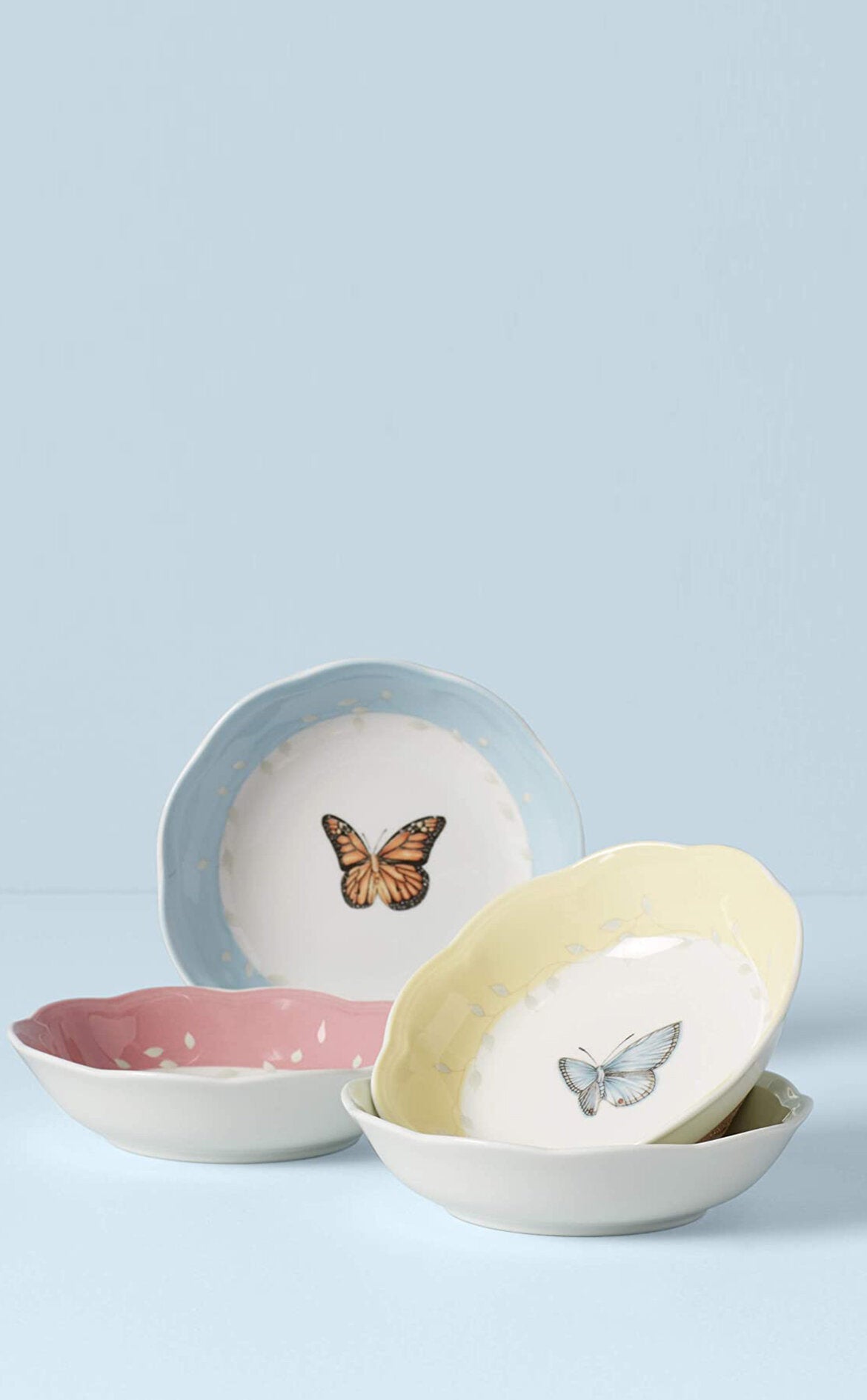 LENOX H Butterfly Komposto/Salata Kasesi, 4 Renk, Kisa, 4'lü Set, 13cm D’Maison 