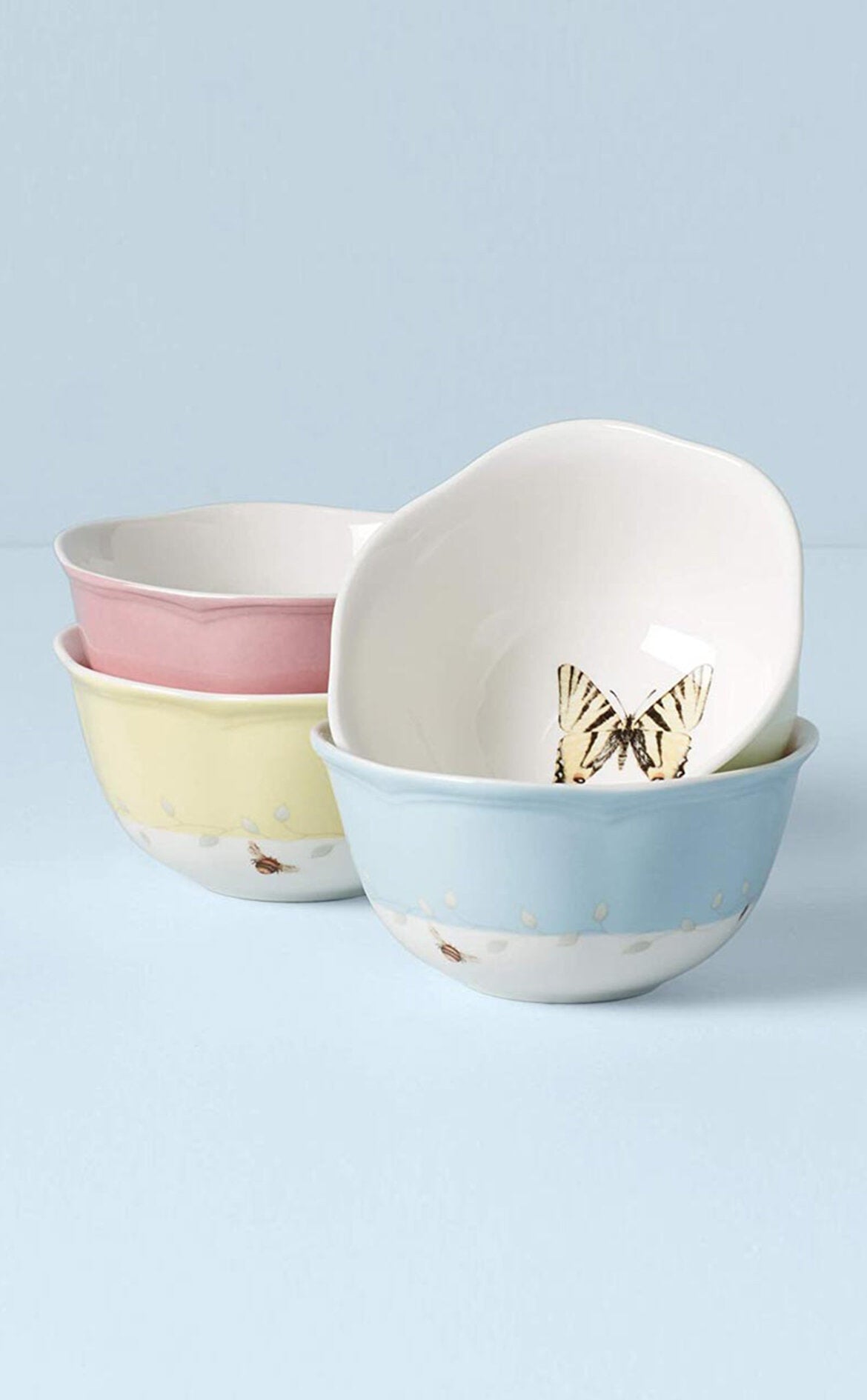 LENOX H Butterfly Salata Komp/Kasesi, 4 Renk, 12X6cm, 4'lü Set D’Maison 