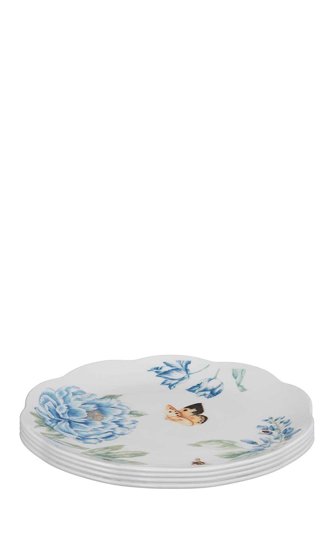 LENOX H Mavi Butterfly Pasta Tabağı, 4'lü Set, 20,5cm D’Maison 