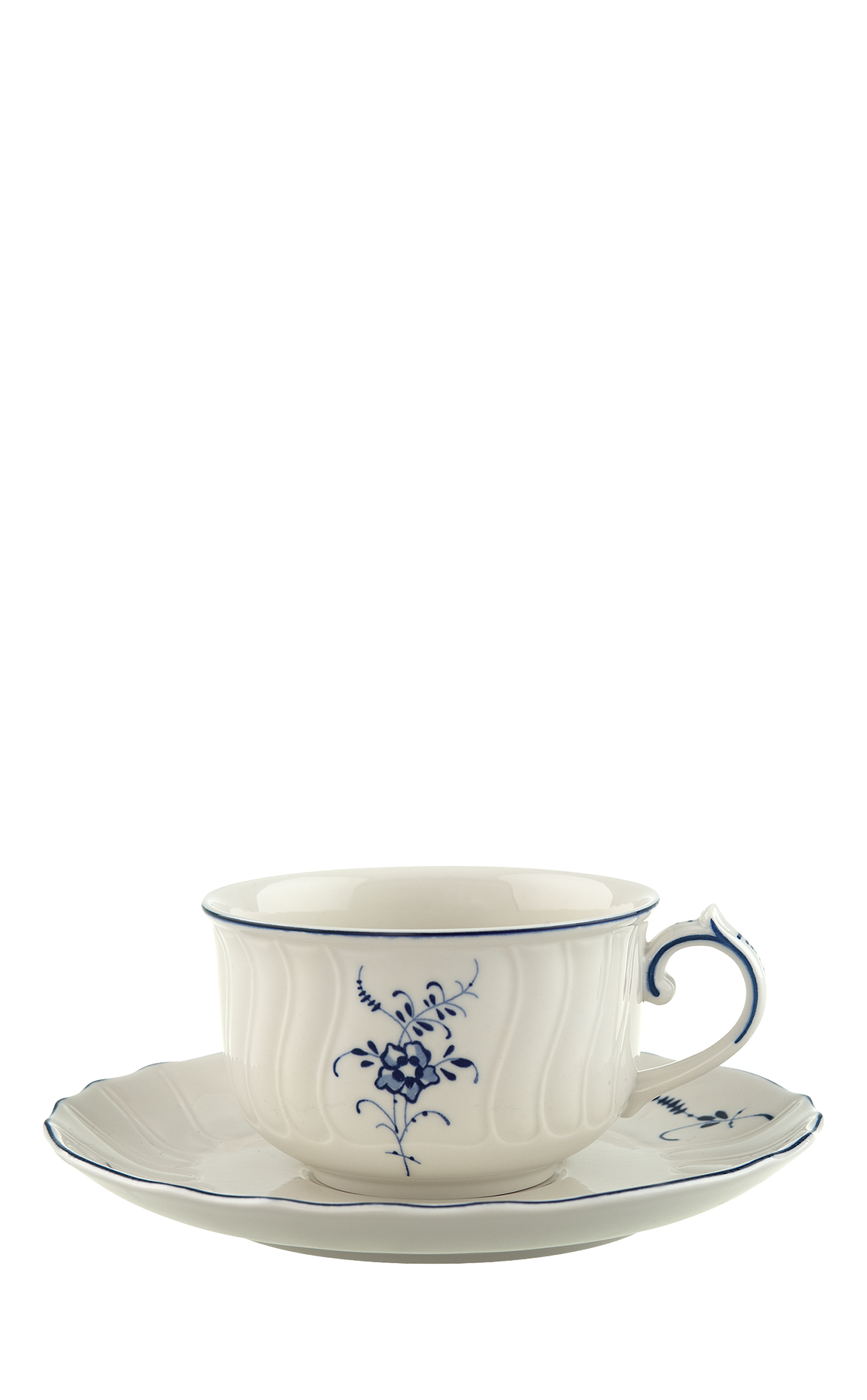 VILLEROY AND BOCH H Old Luxembourg Blue Blanc Kahve, Çay Fincan Tabağı D’Maison 