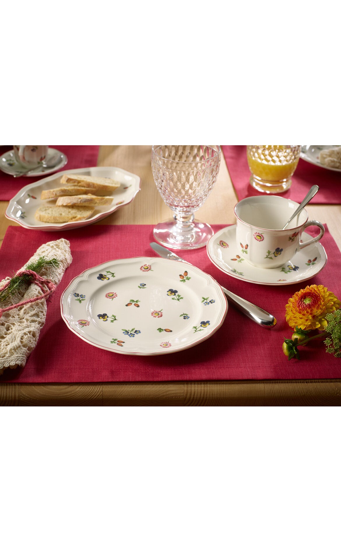 VILLEROY AND BOCH H Petite Fleur Çiçek Desenli Ekmek Tabağı 17 cm D’Maison 