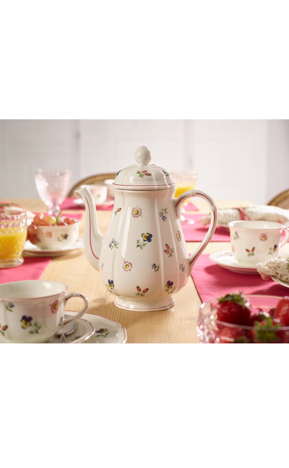 VILLEROY AND BOCH H Petite Fleur Çiçek Desenli Kahve, Çay Potu D’Maison 