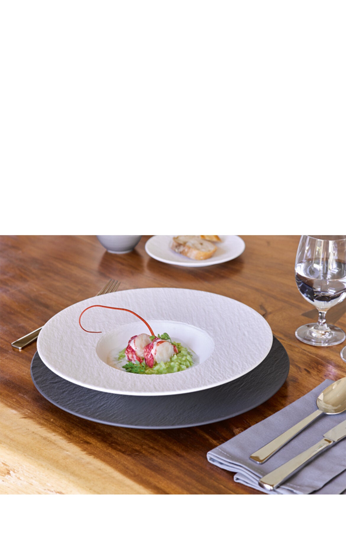 VILLEROY AND BOCH H Manufacture Rock Beyaz Gurme Tabak 28 cm D’Maison 