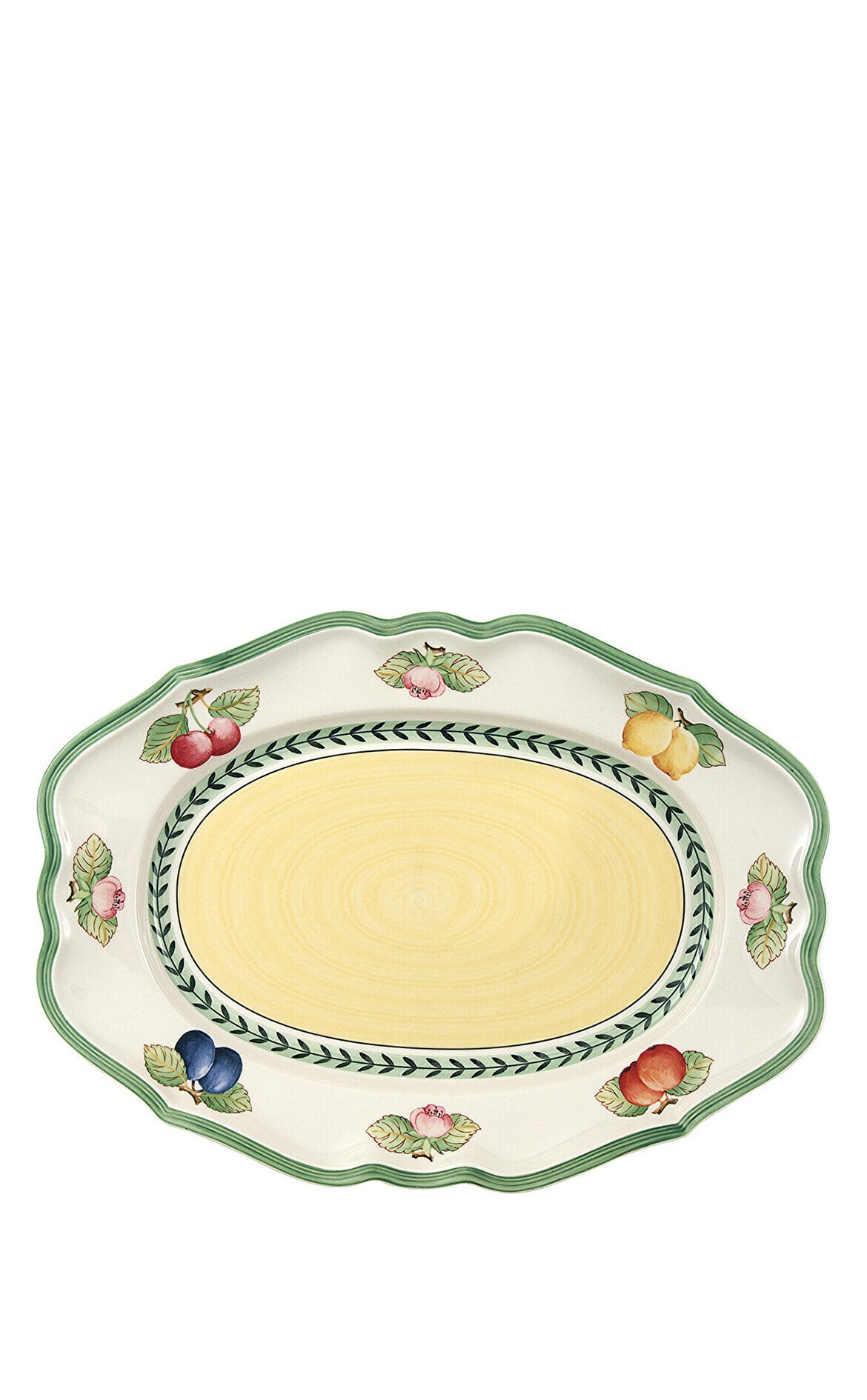 VILLEROY AND BOCH H French Garden Oval Servis Tabağı 37 cm D’Maison 