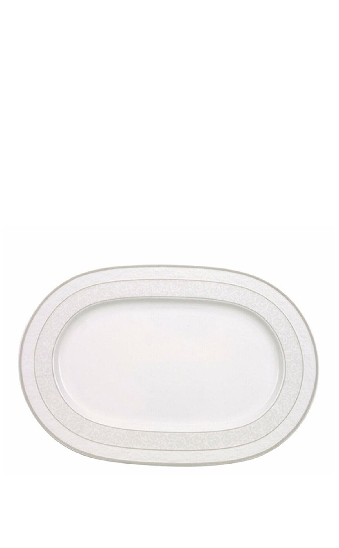 VILLEROY AND BOCH H Gray Pearl Oval Servis Tabağı 35 cm D’Maison 